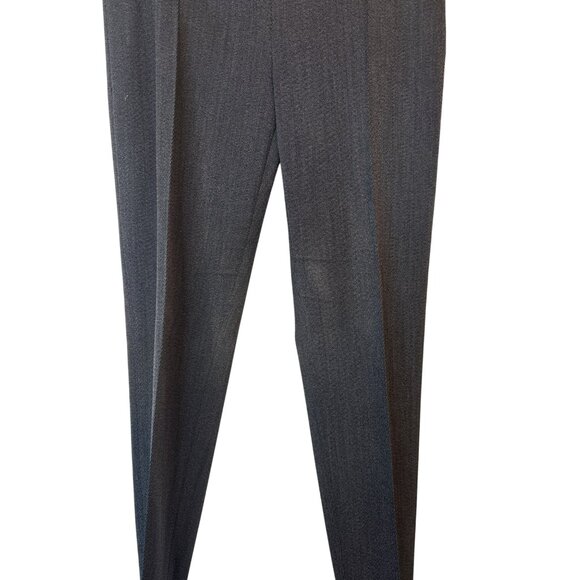 Theory Size 2 Wool Blend Slim-Fit Trousers Dark Gray - Picture 3 of 16